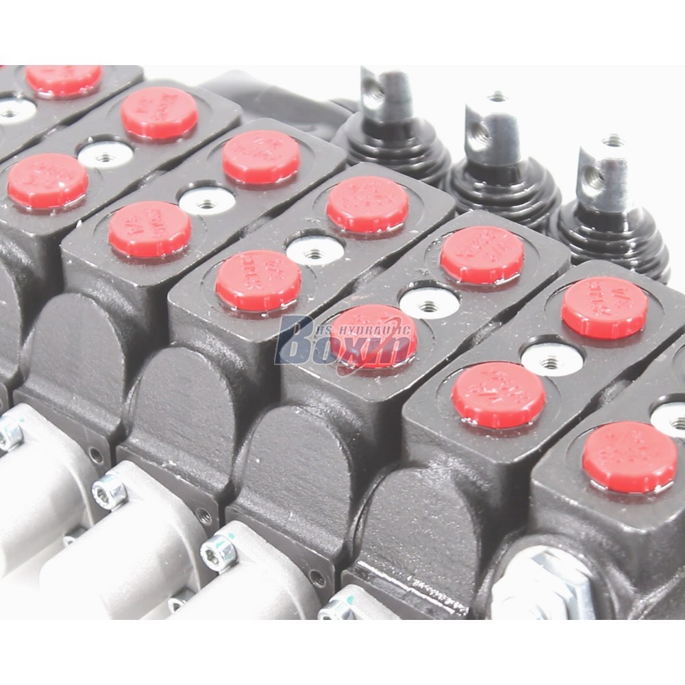 SD6 Sectional Valve 7 Spool Configuration with Manual and Joystick Levers detail image